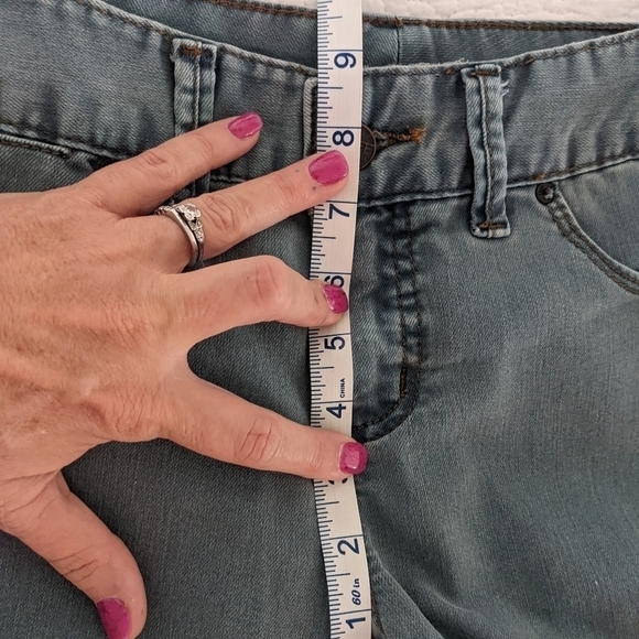 𝅺RARE Free People Light Aqua Skinny Jeans 27 - Picture 6 of 10